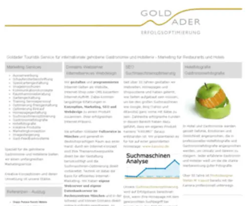 Goldader-Touristik.de(Goldader Touristik Service für Hotels Gastronomie Fitness Wellness) Screenshot