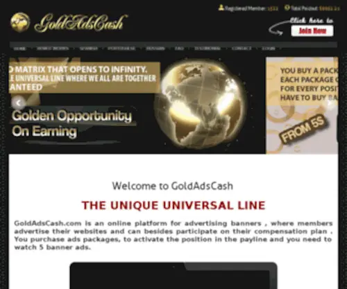 Goldadscash.com(Start Page) Screenshot