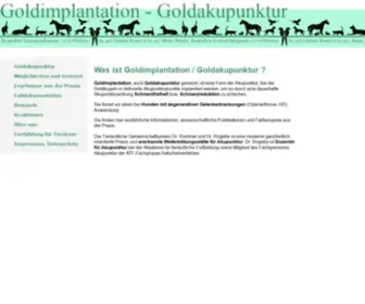 Goldakupunktur-Tierarztpraxis.de(Goldimplantation und Goldakupunktur) Screenshot