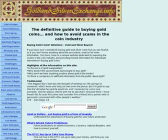 Goldandsilverexchange.info(Buying gold coins to preserve your wealth is a smart financial decision) Screenshot