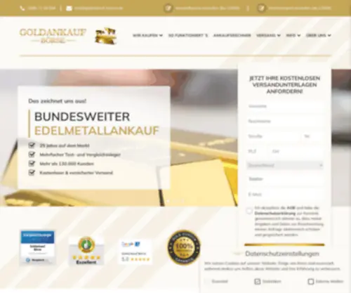 Goldankauf-Check.de(Goldankauf Börse ⇒ Ihr seriöser Gold) Screenshot
