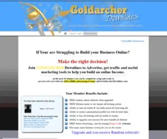 Goldarcherdownlines.com(Free Traffic Exchange) Screenshot