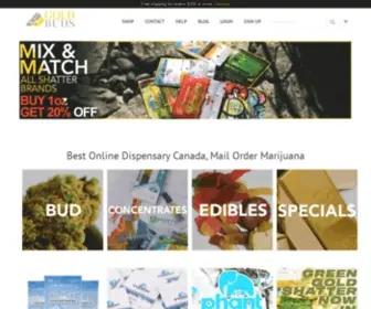 Goldbuds.com(Mail Order Medicinal Marijuana Online) Screenshot