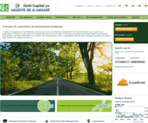 Goldcapitalco.com(Gold Capital Co) Screenshot