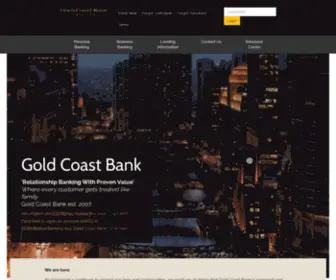 Goldcoastbank.net(Gold Coast Bank) Screenshot