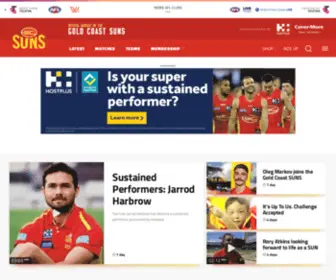 Goldcoastfc.com.au(Official AFL Website of the Gold Coast SUNS) Screenshot