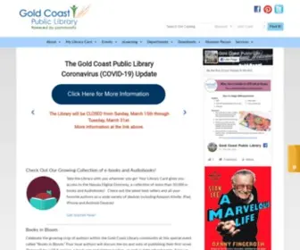 Goldcoastlibrary.org(Gold Coast PL) Screenshot