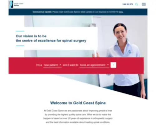 Goldcoastspine.com.au(Orthopaedic Surgery & Spinal Clinic) Screenshot