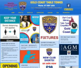 Goldcoasttabletennis.org.au(Gold Coast Table Tennis) Screenshot