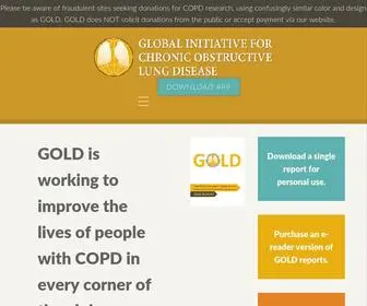 Goldcopd.org(The Global Initiative for Chronic Obstructive Lung Disease (GOLD)) Screenshot