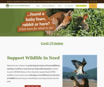 Goldcountrywildliferescue.org(Gold Country Wildlife Rescue) Screenshot