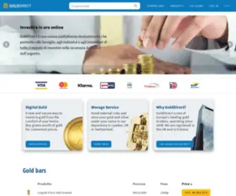 Golddirect.it(Comprare Lingotti d’oro) Screenshot