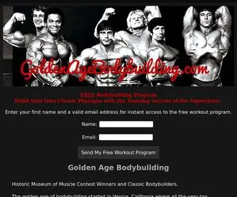 Goldenagebodybuilding.com(The Golden Age and History of the Sport of Bodybuilding) Screenshot