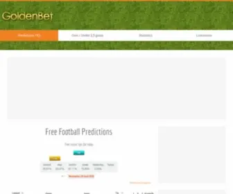 Goldenbet.eu(Free Football Predictions) Screenshot