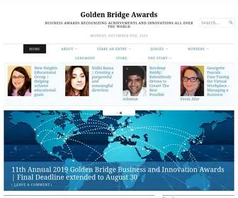 Goldenbridgeawards.com(Golden Bridge Awards) Screenshot