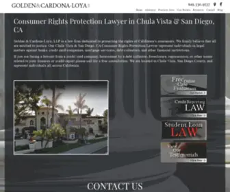 Goldencardona.com(Consumer Rights Protection Attorney Chula Vista & San Diego) Screenshot