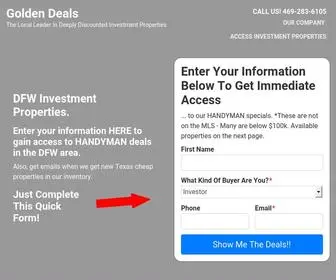 Goldendiscounteddeals.com(Fixer Upper Deals DFW) Screenshot