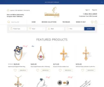 Goldenflamingo.us(Top-notch rose gold jewelry, orthodox crosses and silver tableware) Screenshot