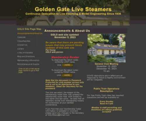 Goldengatels.org(Announcements & About Us) Screenshot