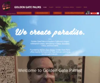 Goldengatepalms.com(Golden Gate Palms & Exotics Nursery in Richmond) Screenshot