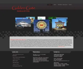 Goldengatetrailerpark.com(Carousel Theme with darkgray background) Screenshot