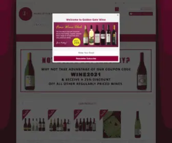 Goldengatewine.com(Golden Gate Wine) Screenshot