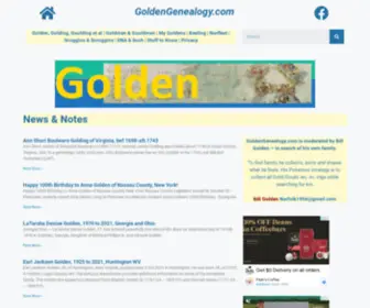 Goldengenealogy.com(Gold-en/ing Gold/Gould-man Gould-en/ing et al) Screenshot