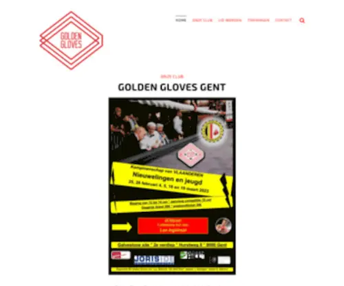 Goldenglovesgent.be(Golden Gloves Boxing Club Gent) Screenshot