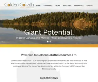 Goldengoliath.com(Golden Goliath Resources Ltd) Screenshot