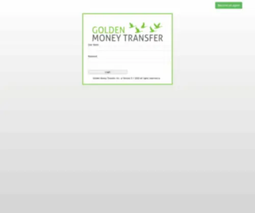 Goldenmoneytransfer.com(Golden Money Transfer Inc) Screenshot