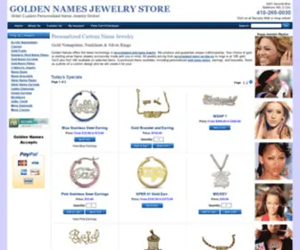 Goldennames.pro(Personalized Gold Name Plates & Necklaces Baltimore MD) Screenshot