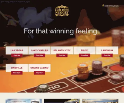 Goldennugget.com(Las Vegas Hotels) Screenshot