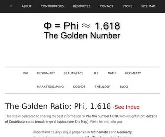 Goldennumber.net(The Golden Ratio) Screenshot