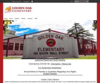 Goldenoaktigers.com(Golden Oak Elementary School) Screenshot