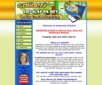 Goldenopsafelist.com(Golden Safelist Opportunity) Screenshot
