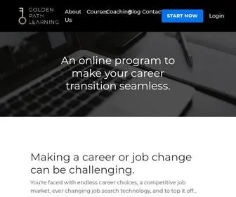 Goldenpathlearning.com(Your Career Change Resource) Screenshot