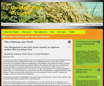 Goldenrice.org(The Golden Rice Project) Screenshot