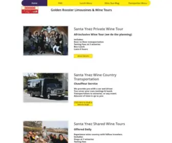 Goldenroostersb.com(Golden Rooster Transportation & Wine Tours) Screenshot