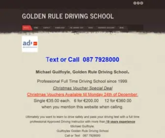 Goldenruledriving.com(MICHAEL GUILFOYLE GOLDEN RULE DRIVING SCHOOL CLAREMORRIS) Screenshot