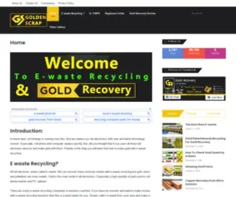 Goldenscrap.com(Gold recovery from computer part and other e waste) Screenshot