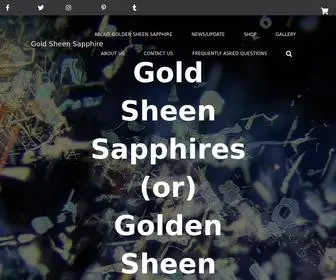 Goldensheensapphire.com(Gold Sheen Sapphire or Golden Sheen Sapphire) Screenshot