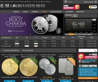 Goldenstatemint.com(Buy Silver Bullion) Screenshot