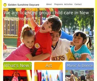 Goldensunshinedaycare.com(New Westminster Daycare) Screenshot