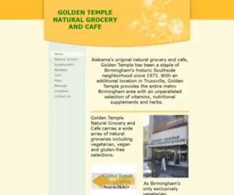 Goldentemplehealthfoods.com(GOLDEN TEMPLE HEALTH FOODS AND CAFE) Screenshot