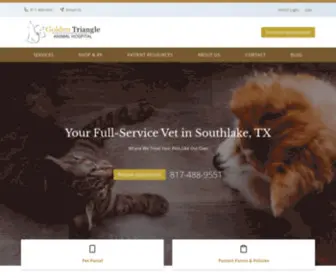 Goldentriangleanimalhospital.com(Veterinarian in Southlake) Screenshot