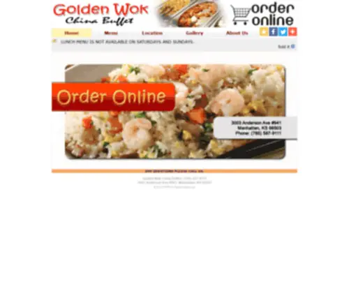 Goldenwokchinabuffet.com(Golden Wok China Buffet) Screenshot