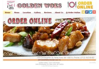 Goldenwoksny.com(Golden Woks) Screenshot