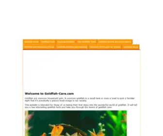 Goldfish-Care.com(Goldfish Facts and Goldfish Care Tips) Screenshot