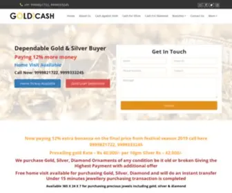 Goldforcash.co.in(Sell Gold For Cash) Screenshot