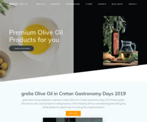 Goldgrelia.com(Premium Olive Oil Products for your Inner World) Screenshot